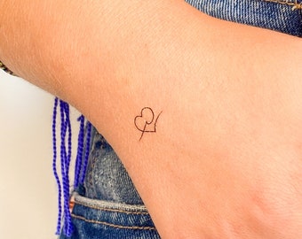 Heart and Wave Temporary Tattoo (Set of 3)