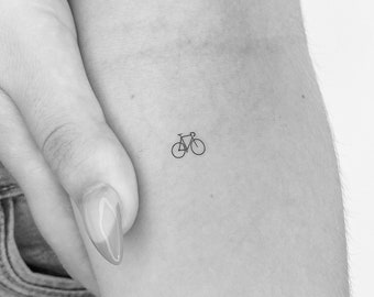 Petit tatouage temporaire de vélo (lot de 3)