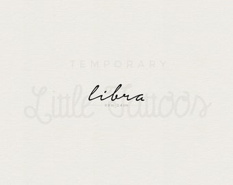 Libra Temporary Tattoo (Set of 3)