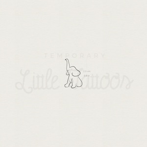 Elephant Temporary Tattoo (Set of 3)