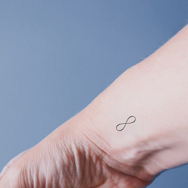 Winziges Infinity Symbol temporäres Tattoo (3er Set)
