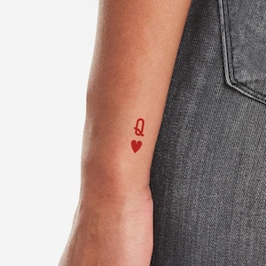 Tijdelijke tattoo Queen of Hearts (set van 3)