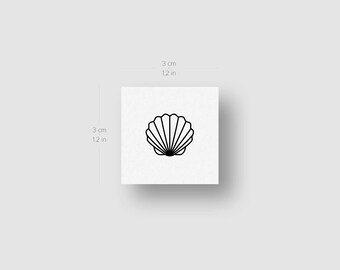 Shell Tattoo Etsy