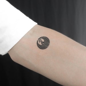 Crane Crest Temporary Tattoo (Set of 3)
