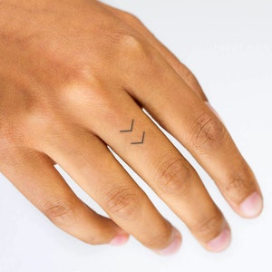 Small Chevrons Temporary Tattoo (Set of 3)