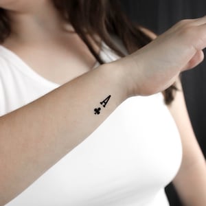 Tatuagem temporária de Ás de Paus (conjunto de 3)