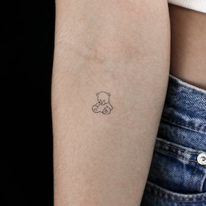 Tatuaggio temporaneo dell'orsacchiotto (set di 3)