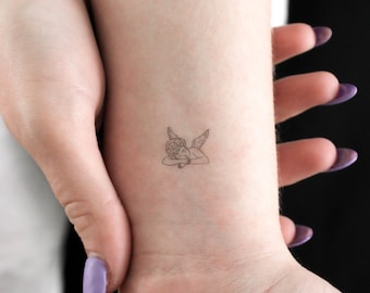 Sleeping Cherub Temporary Tattoo (Set of 3)