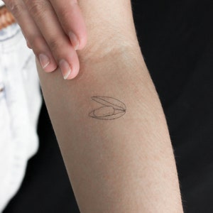 Muschel temporäres Tattoo (3er Set)