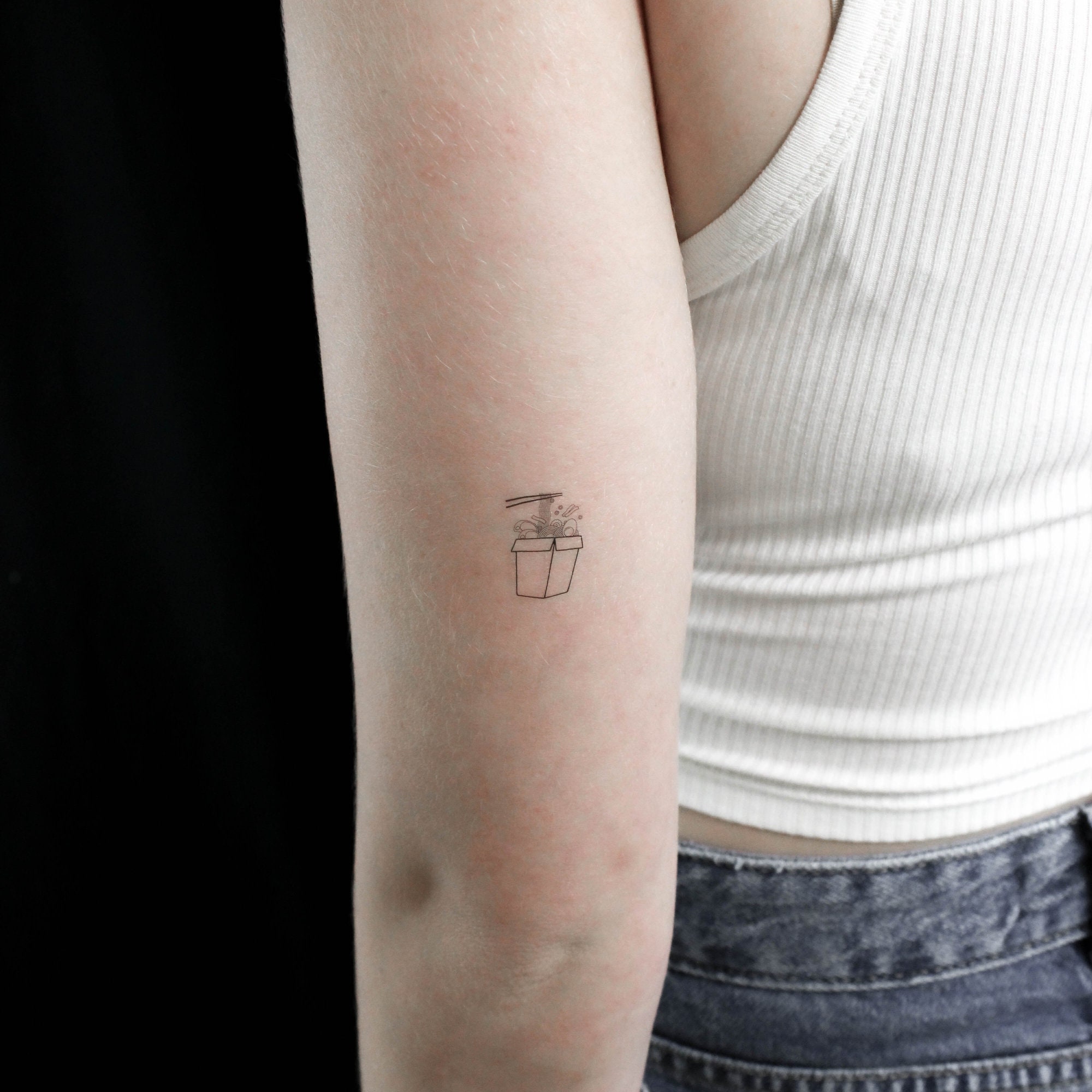 Chinese Food Takeaway Temporary Tattoo (Set of 3)