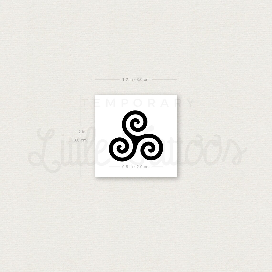 Triskele Temporary Tattoo set of 3 - Etsy
