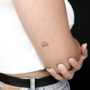 Minimalist Sea Temporary Tattoo (Set of 3)