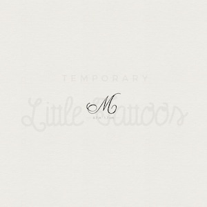 Little M Script Temporary Tattoo (Set of 3)