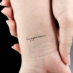 Happiness Temporary Tattoo (Set of 3)