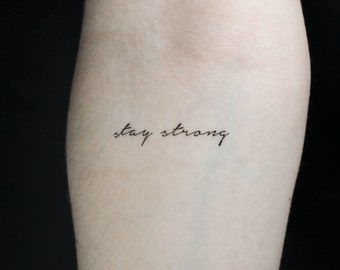 Tymczasowy tatuaż Stay Strong (zestaw 3 sztuk)