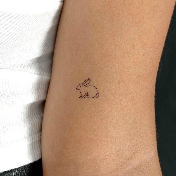Rabbit Temporary Tattoo (set of 3) - Etsy