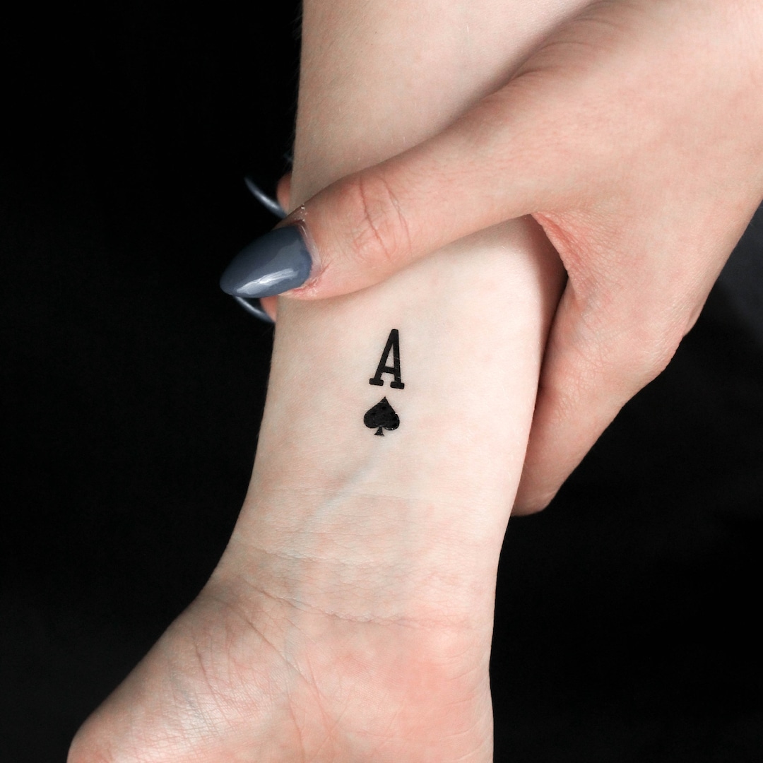 Ace of Spades Temporary Tattoo (set of 3) - Etsy UK