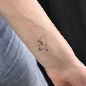 Niederlande Karte temporäres Tattoo (3er Set)