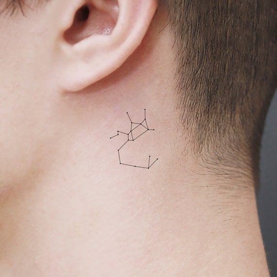 sagittarius zodiac sign, zodiac sign space tattoo minimalism geometry