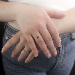 Small Black Star Temporary Tattoo (Set of 3)