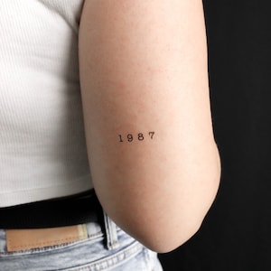1987 Birth Year Temporary Tattoo (Set of 3)