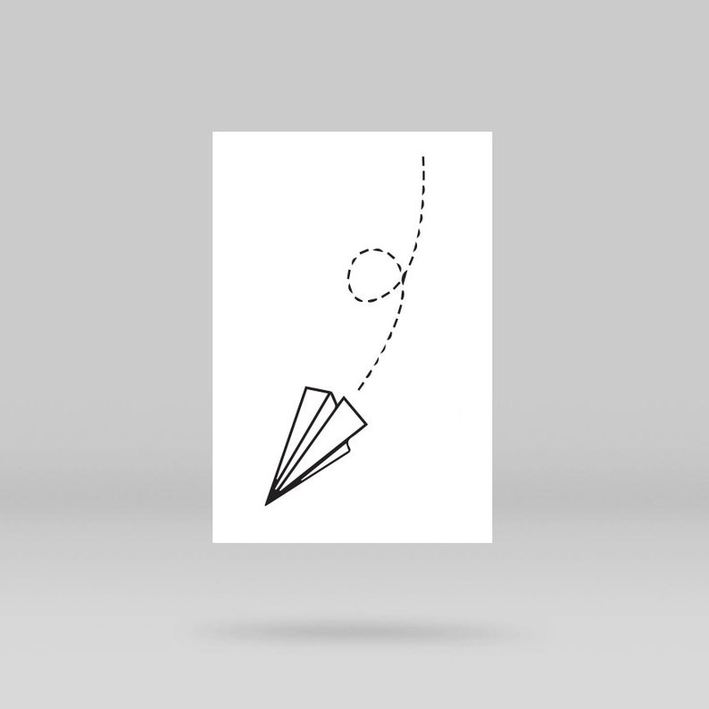 Set of 3 Flying Paper Temporary Tattoo