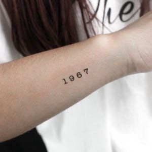 1967 Birth Year Temporary Tattoo (Set of 3)