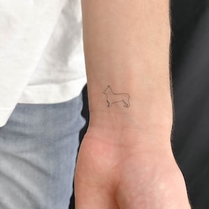 Tatuaggio temporaneo Corgi (set di 3)