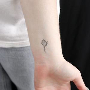 Tulpen Muschel temporäres Tattoo (3er Set)
