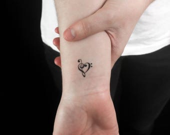 Tatuaggio AMORE - Temporalis® | Tatuaggi temporanei uomo donna, tatuaggi finti vegani e waterproof - Certificato UE - Dura 1-2 settimane [ Tattoo Cuore I love my mom