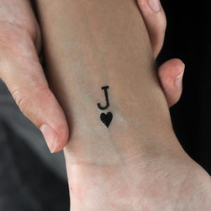 Tatouage temporaire Jack of Hearts Black (Lot de 3)