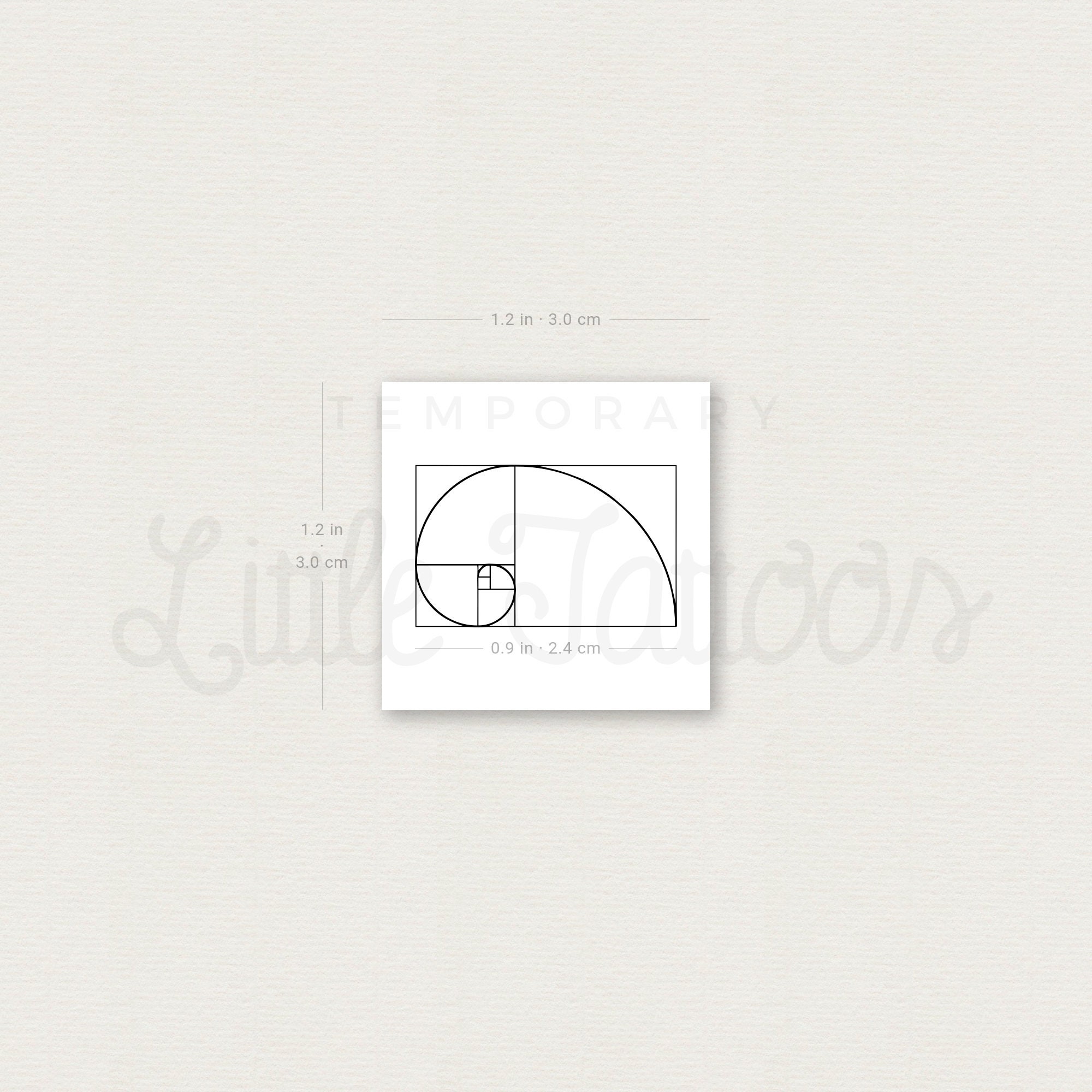 Small Golden Spiral Temporary Tattoo (set of 3) - Etsy