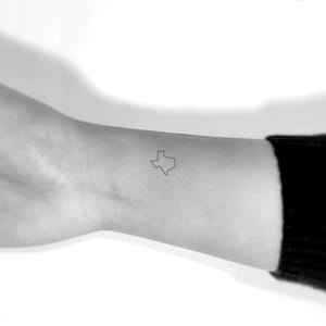 Texas Landkarte temporäres Tattoo (3er Set)