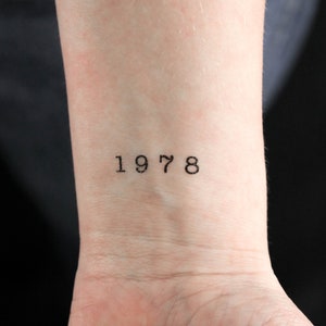 1978 Birth Year Temporary Tattoo (Set of 3)