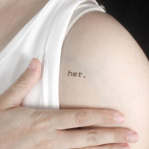 Her. Temporary Tattoo (Set of 3)