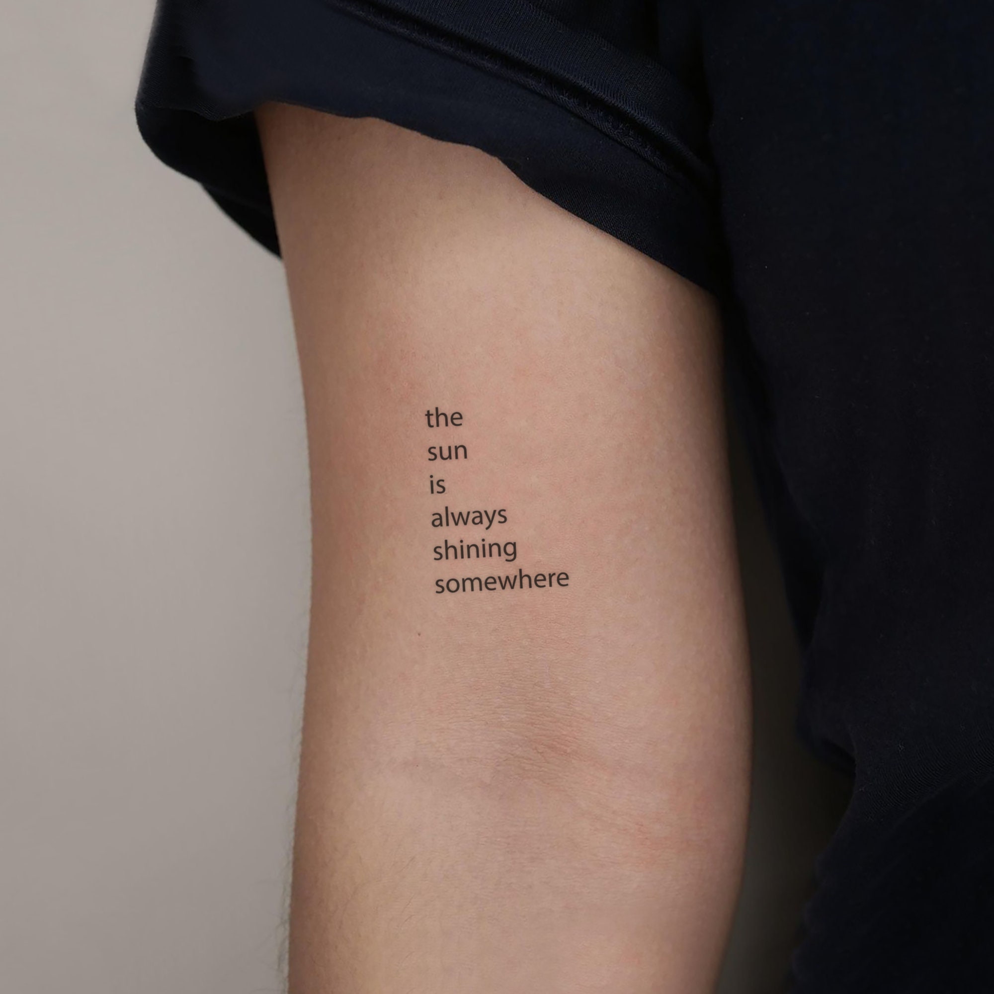 Sun Quote Tattoo - Etsy Sun Quote Tattoo - Etsy