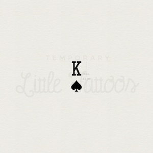 Tatuaje temporal del rey de espadas (juego de 3)