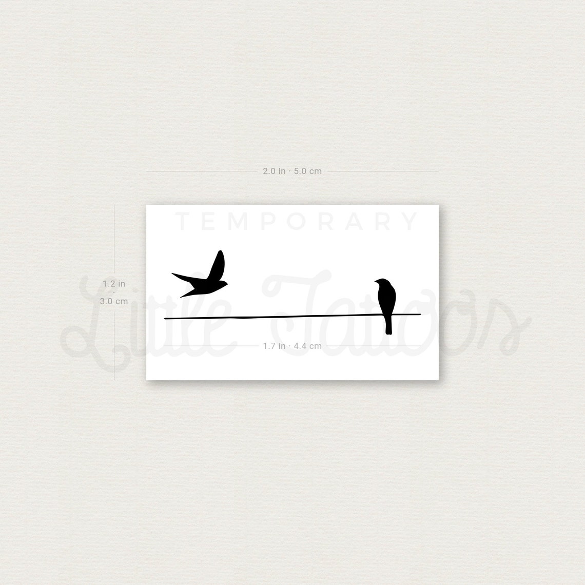 Birds on A Wire Temporary Tattoo set of 3 - Etsy