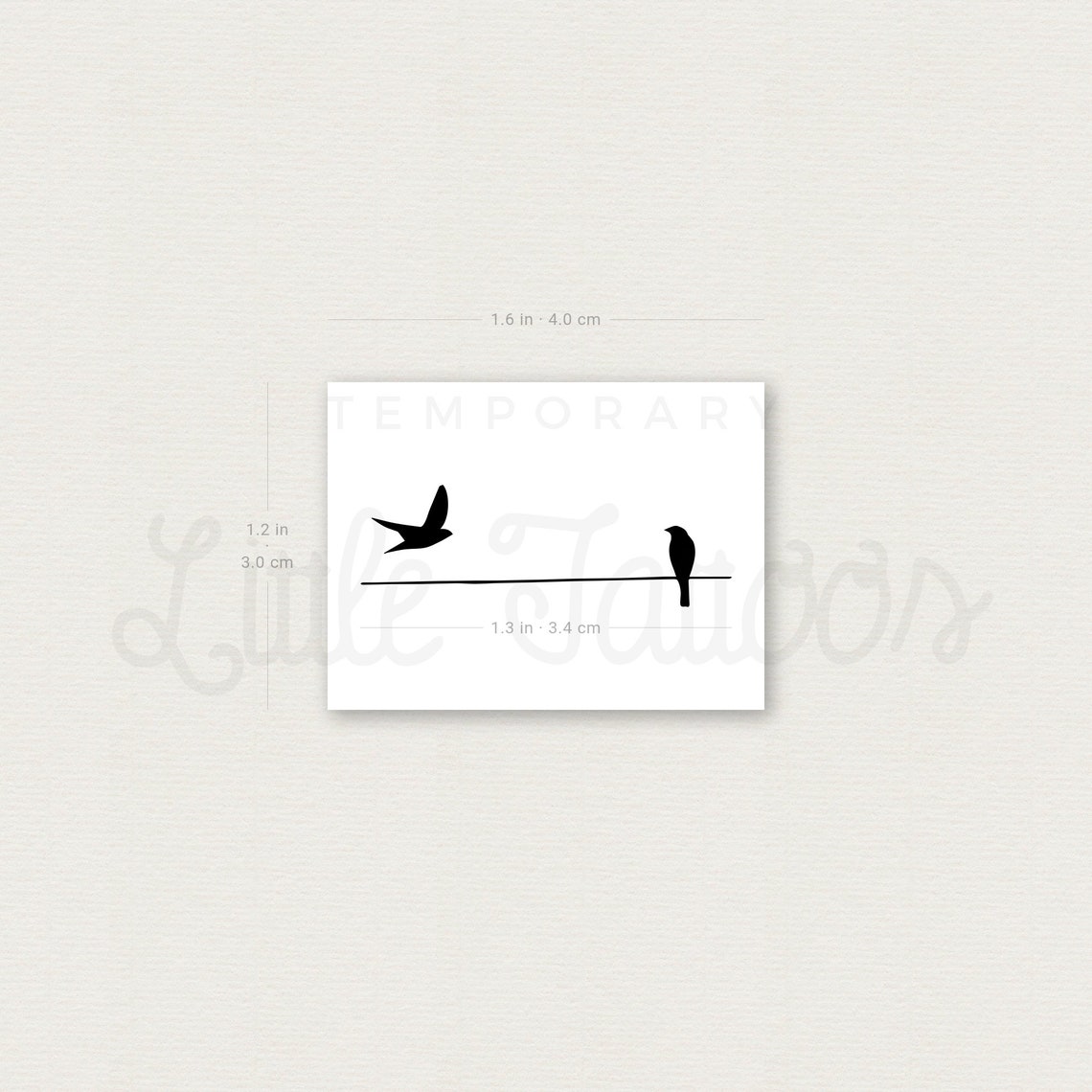 Birds on A Wire Temporary Tattoo (set of 3) - Etsy
