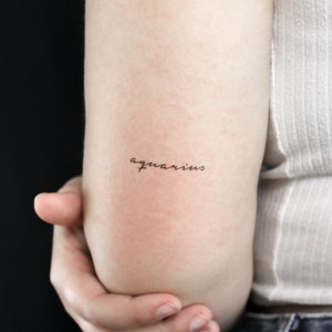Aquarius Temporary Tattoo (Set of 3)