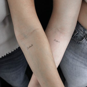 Matching Inhale Exhale Temporary Tattoo (Set of 3+3)