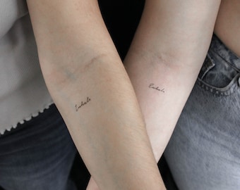 Matching Inhale Exhale Temporary Tattoo (Set of 3+3)