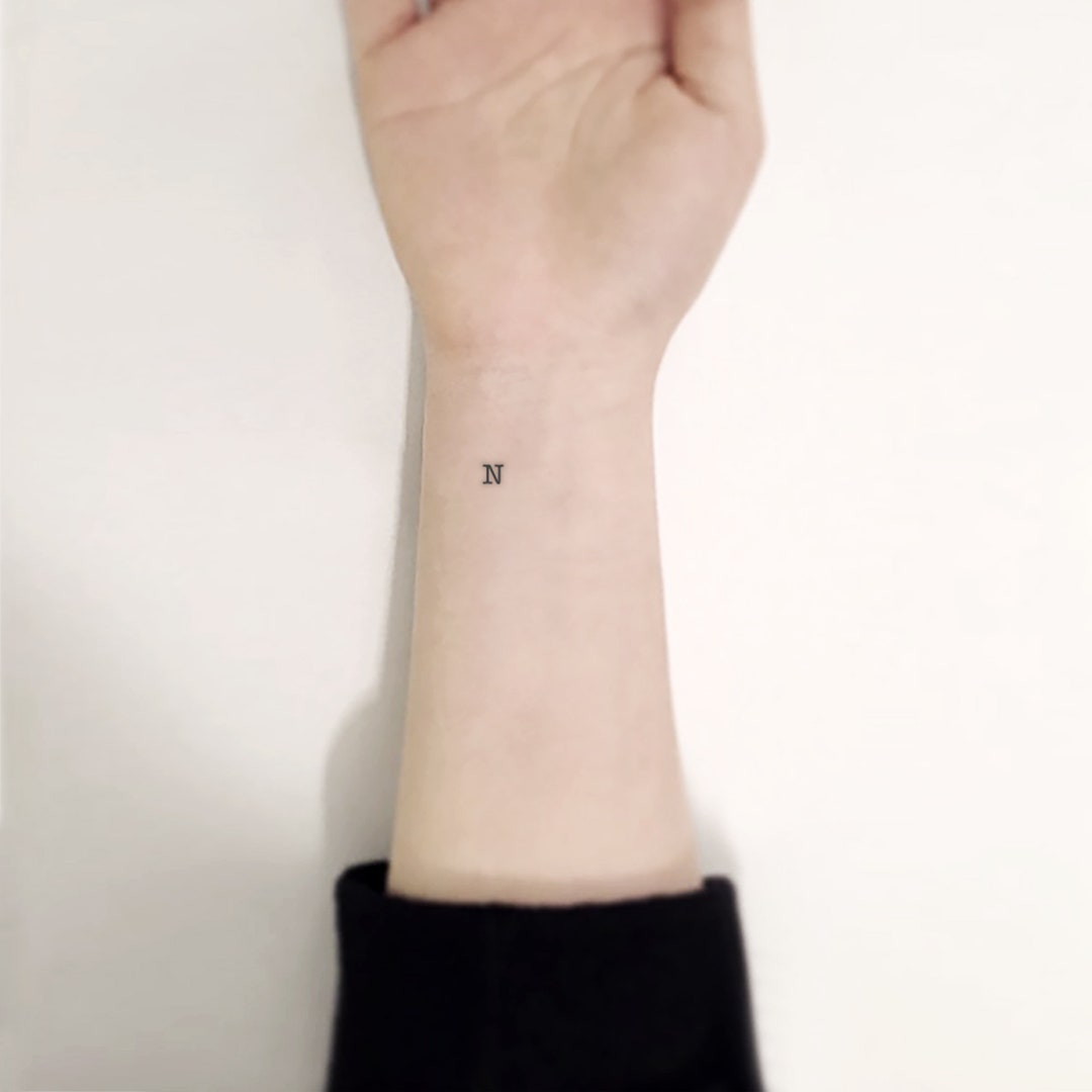 N Uppercase Typewriter Letter Temporary Tattoo set of 3 - Etsy N Uppercase Typewriter Letter Temporary Tattoo set of 3 - Etsy