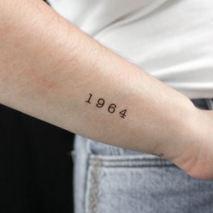 1964 Birth Year Temporary Tattoo (Set of 3)