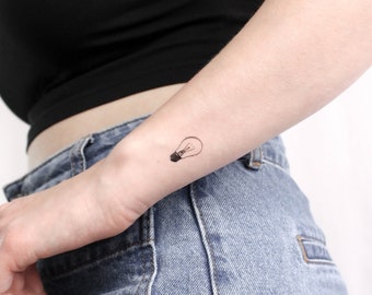 Light Bulb Temporary Tattoo (Set of 3)