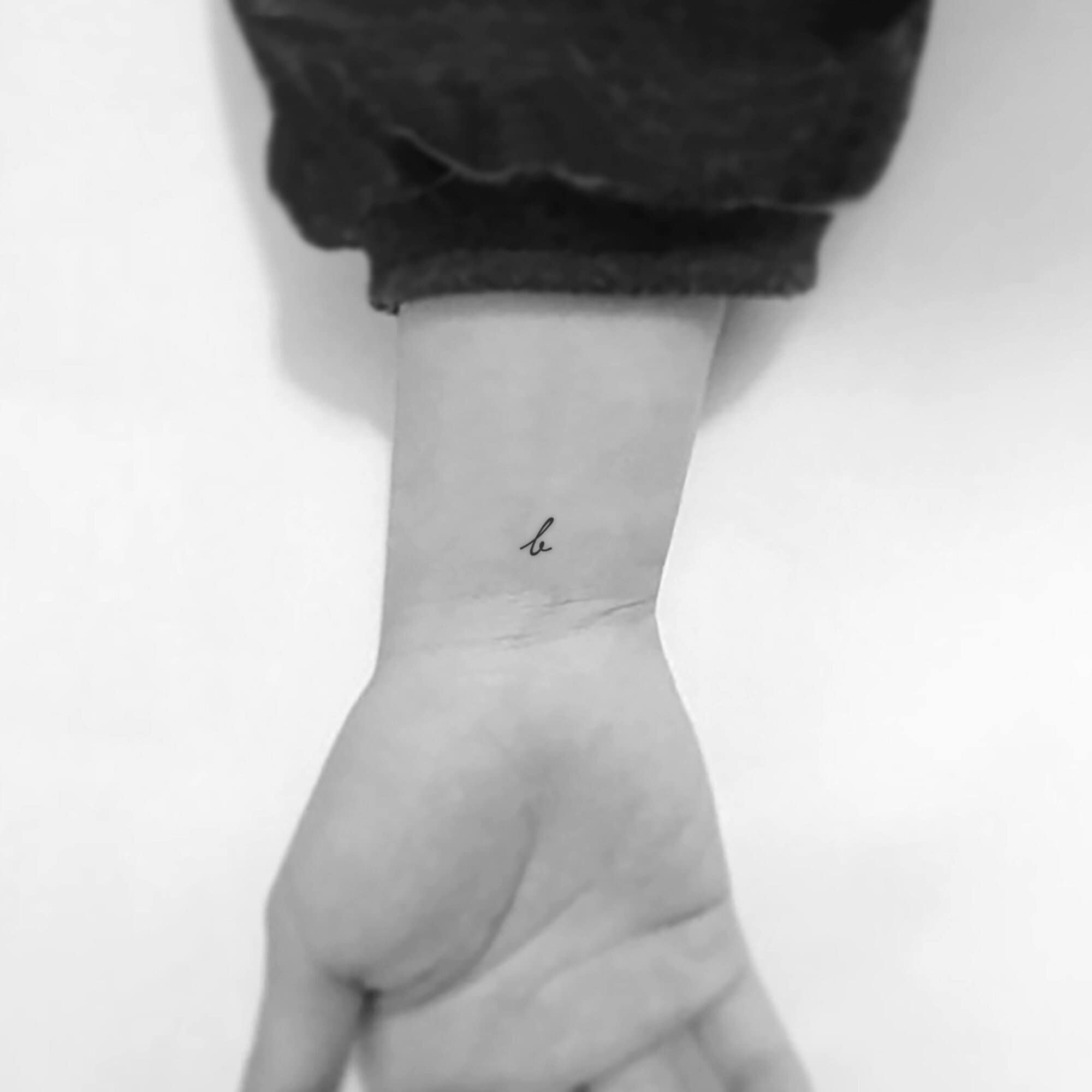cursive b tattoo