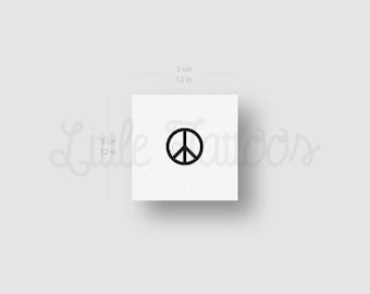 Peace Symbol Temporary Tattoo (Set of 3)