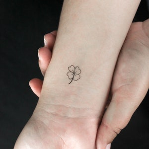 Little Four-Leaf Clover Temporary Tattoo (Set of 3)