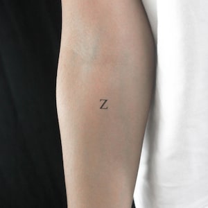 Tatuaje temporal de la letra zeta mayúscula (juego de 3)