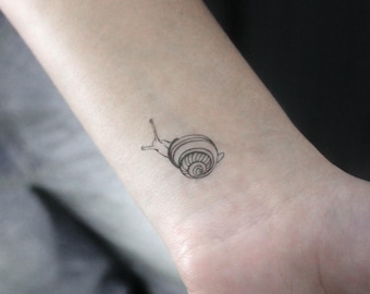 Schnecke temporäres Tattoo (3er Set)